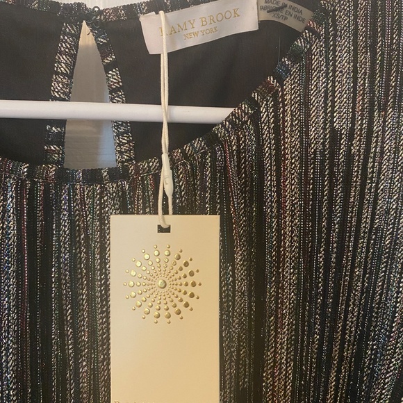 NWT Ramy Brook mini dress, Size: XS, Color: Metallic neutrals - Picture 6 of 7